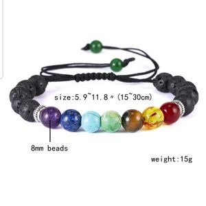 7 Chakra Lava Stone Diffuser Bracelet